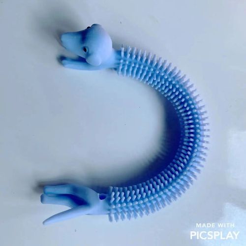Funny Nairobi Orn Rib Worm Nrelucket Fidget Toys,Corde Commandée,Tpr,Anti-Souligné,String Toys,Through Instituts,Mm,Tsm Vent Toy,1pc - Type 1pcs Puppy Blue