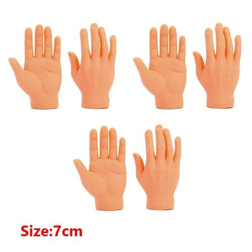 Mains De Doigts Minuscules Réalistes Amusantes Pour Enfants Et Adultes,Jouets En Caoutchouc De Qualité Supérieure,Mains Délicates,Simulation De L'hypothèse,Chat,3 Paires - Type 6 Hands