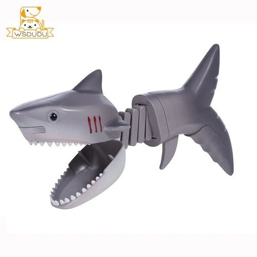 Pince À Ressort Rétractable Pour Enfants,Dinosaure,Requin,D37t-Rex,Manipulateur,Drôle,Farce,Jouet,Cool,Pince À Bouche,Jeu,Cadeau - Type Gray