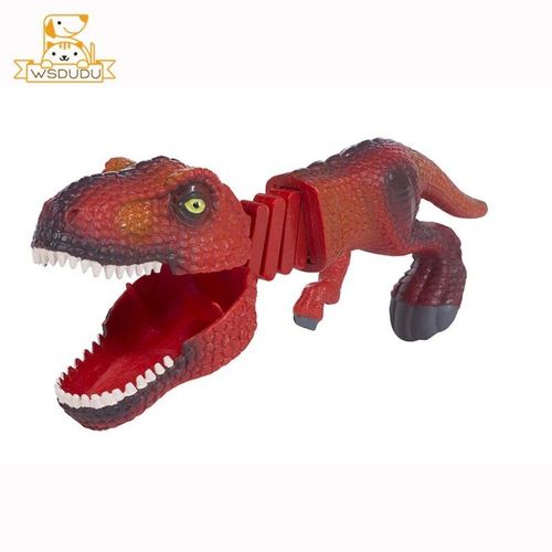 Pince À Ressort Rétractable Pour Enfants,Dinosaure,Requin,D37t-Rex,Manipulateur,Drôle,Farce,Jouet,Cool,Pince À Bouche,Jeu,Cadeau - Type Rouge