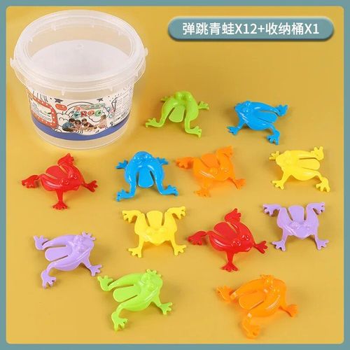 Jouet De Saut Grenouille Rebondissante Pour Enfants,Jouet Amusant Avec Un Seau,Jeu Familial,Cadeaux,12 Pièces - Type 12pcs Frogs 1 Bucket #A