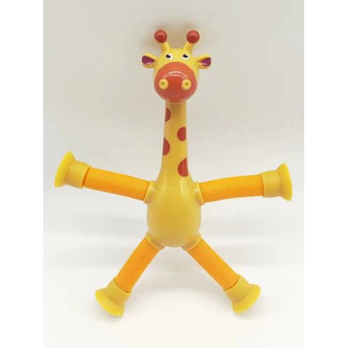 Jouets À Ventouse Pour Enfants,Tubes Pop,Souligné,Instituts,Télescopique,Girafe,Fidget,Soufflet Mentaires Oriel,Anti-Stress,Jouet À Presser - Type Yellow