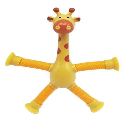 Jouets À Ventouse Anti-Stress Pour Enfants,Tubes Pop,Soufflet Mentaires Oriel,Jouets À Presser Fidget,Girafe Télescopique,Instituts Soulignés - Type G-Yellow