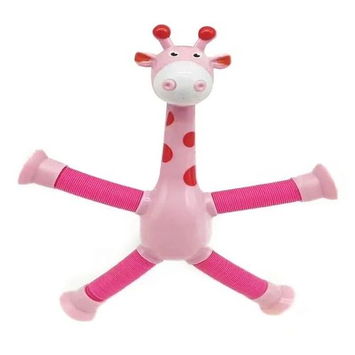 Jouets À Ventouse Anti-Stress Pour Enfants,Tubes Pop,Soufflet Mentaires Oriel,Jouets À Presser Fidget,Girafe Télescopique,Instituts Soulignés - Type G-Pink