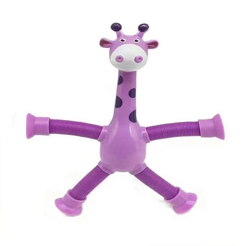 Jouets À Ventouse Anti-Stress Pour Enfants,Tubes Pop,Soufflet Mentaires Oriel,Jouets À Presser Fidget,Girafe Télescopique,Instituts Soulignés - Type G-Purple