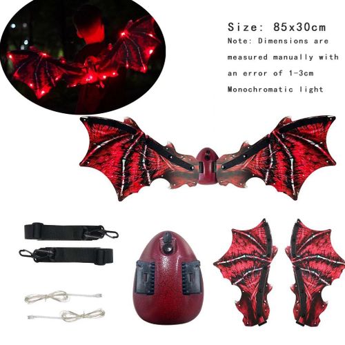Blague Électrique D'ailes De Battement D'elfe De Papillon Pour Des Enfants,Jouets D'enfants,Filles,Garçons,Enfants,Cadeau Drôle,Halloween,Automatique,Ange,Dinosaure,Aile De Démon - Type B1 Lighting