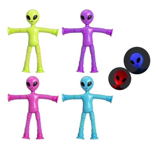 Ventouse Télescopique Tube Alien Variété Forme Extensible Tube Alien Éducatif Décompression Jouet Pour Enfants Adultes - Type With Lights