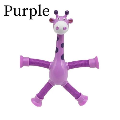 Jouets À Ventouse Pour Enfants,Tubes Pop,Soufflet Mentaires Oriel,Jouets Anti-Stress,Girafe Télescopique,Soufflet Souligné,Instituts,4,1pc - Type Purple