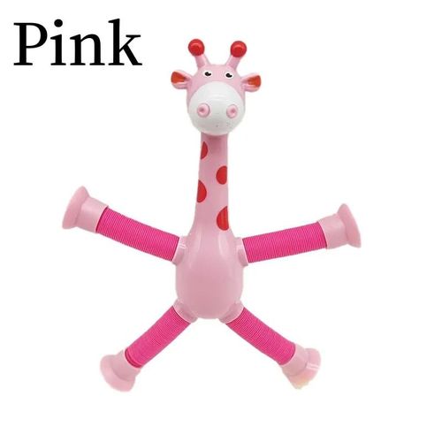 Jouets À Ventouse Pour Enfants,Tubes Pop,Soufflet Mentaires Oriel,Jouets Anti-Stress,Girafe Télescopique,Soufflet Souligné,Instituts,4,1pc - Type Pink