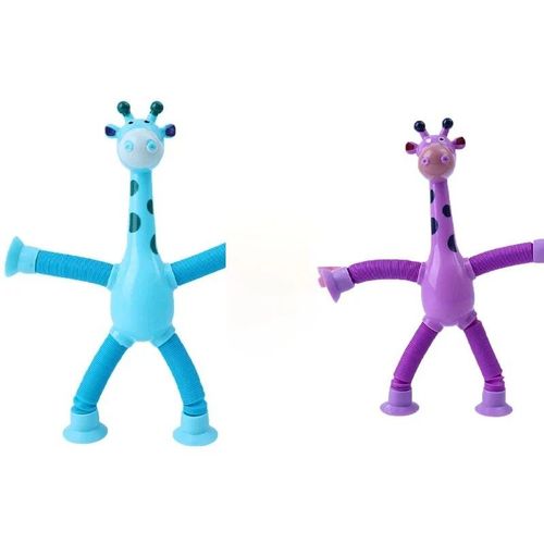 Jouets À Ventouse Pour Enfants,Tubes Pop,Souligné,Instituts,Télescopique,Girafe,Jouet Fidget,Soufflet Mentaires Oriel,Anti-Stress,Presser,Enfant,Garçon,Fille - Type Blue Purple