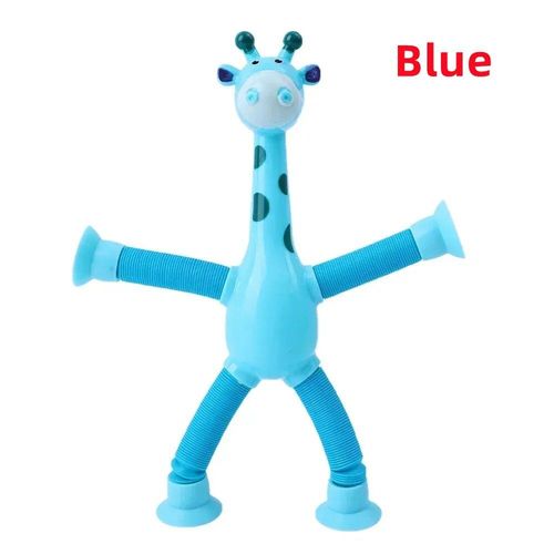 Jouets À Ventouse Anti-Stress Avec Girafe,Soufflet Mentaires Oriel,Jouets À Presser Télescopiques,Tubes Pop Soulignés,Instituts,2 Pièces - Type Blue