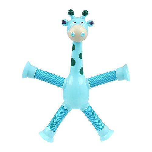 Jouet À Ventouse Girafe Télescopique Pour Enfants,Tube Aléatoire Populaire,Jouet Fidget De Décompression,Soufflet Mentaires Oriel,Jouet Anti-Compression - Type Giraffe Blue