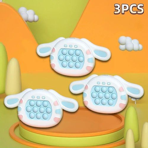 Machine De Jeu À Pression Rapide En Silicone,Décompression Populaire,Presse,Musique,Protection De L'environnement,Souris Au Sol De La L'hypothèse - Type 3pcs White