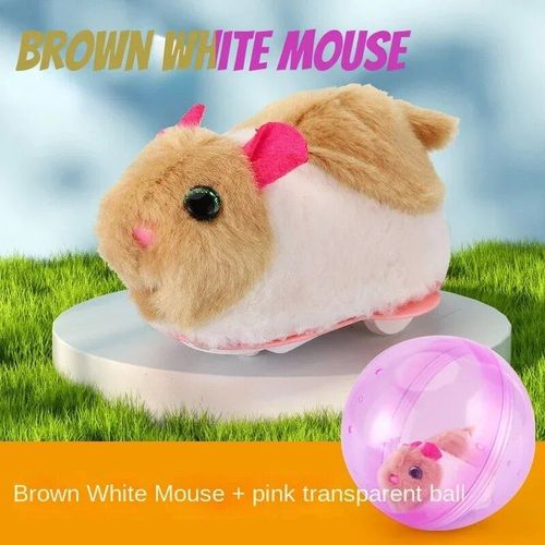 Boule Roulante Électrique Pour Animaux De Compagnie,Machine Électronique Pour Lapin,Hamster,Chien Et Chat,Jouets De Jeu Populaires,Cadeau De Noël Et D'halloween - Type Whitemouse. Pink