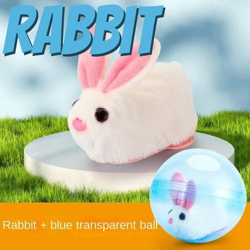 Boule Roulante Électrique Pour Animaux De Compagnie,Machine Électronique Pour Lapin,Hamster,Chien Et Chat,Jouets De Jeu Populaires,Cadeau De Noël Et D'halloween - Type Rabbit .Blue