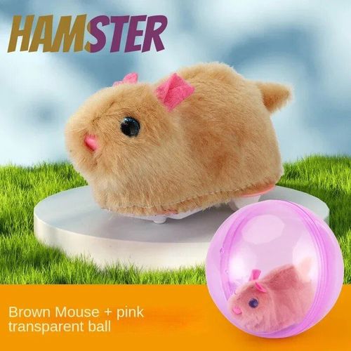 Boule Roulante Électrique Pour Animaux De Compagnie,Machine Électronique Pour Lapin,Hamster,Chien Et Chat,Jouets De Jeu Populaires,Cadeau De Noël Et D'halloween - Type Brown Mouse. Pink