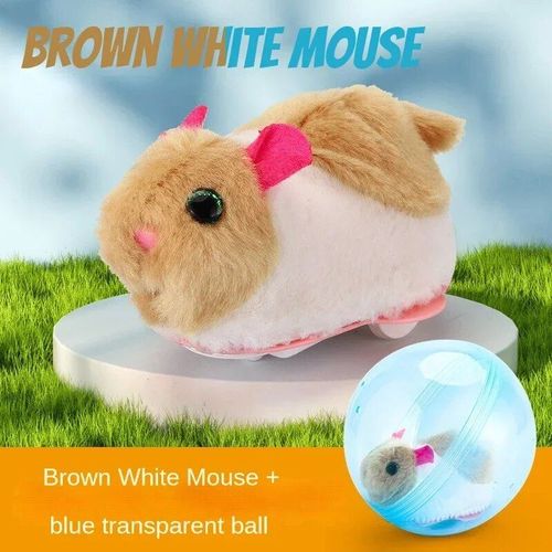 Boule Roulante Électrique Pour Animaux De Compagnie,Machine Électronique Pour Lapin,Hamster,Chien Et Chat,Jouets De Jeu Populaires,Cadeau De Noël Et D'halloween - Type Whitemouse. Blue