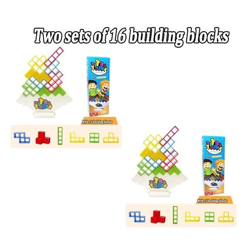 Jgalvanbalance-Décennie S De Construction Empilés Pour Enfants,Jouet De Mise Au Point De Puzzle,Jeu Parent-Enfant,Haute Musique Russe - Type Jenga-2pcs