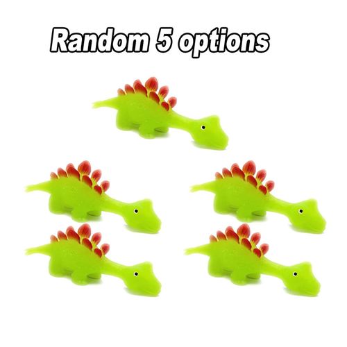Autocollants Amusants De Décompression De Fronde De Doigt De Dinosaure De Catapulte,Jouets De Puzzle Pour Des Enfants,Accessoires De Cadeaux De Fête D'anniversaire - Type 5pcs