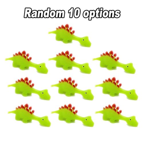 Autocollants Amusants De Décompression De Fronde De Doigt De Dinosaure De Catapulte,Jouets De Puzzle Pour Des Enfants,Accessoires De Cadeaux De Fête D'anniversaire - Type 10pcs
