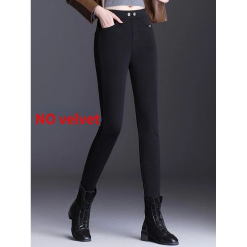 Leggings Chauds Taille Haute Pour Femmes,Pantalons En Peluche,Oupilloptics,Coton Fjm,Hiver,Femme,Grande Taille,Sourire