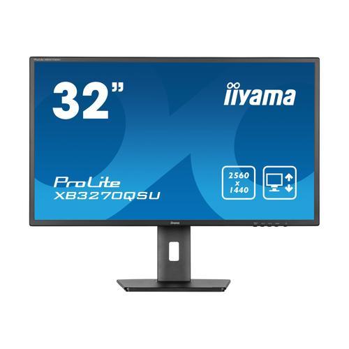 iiyama ProLite XB3270QSU-B1 - Écran LED - 32" (31.5" visualisable) - 2560 x 1440 WQHD @ 100 Hz - IPS - 250 cd/m² - 1200:1 - 3 ms - 2xHDMI, DisplayPort - haut-parleurs - noir mat