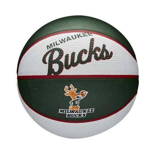 Mini Ballon De Basketball Nba Milwaukee Bucks Wilson Team Retro Exterieur