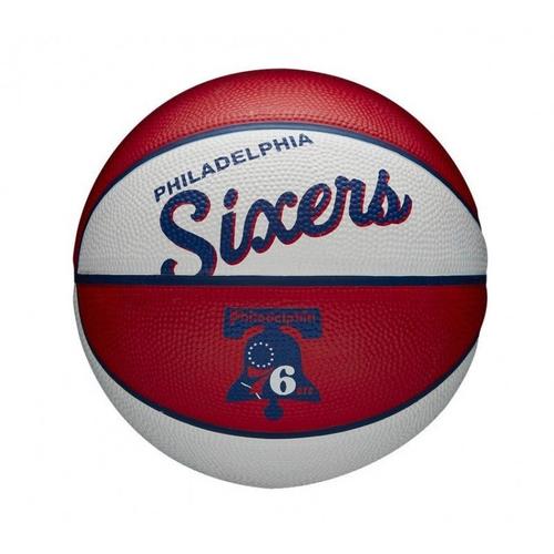 Mini Ballon De Basketball Nba Philadelphia 76ers Wilson Team Retro Exterieur