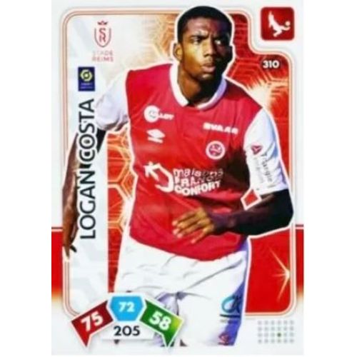 310 Logan Costa - Stade De Reims - Panini Adrenalyn Xl Ligue 1 - 2020-2021 Carte Football