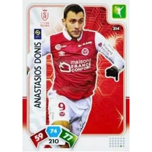 314 Anastasios Donis - Stade De Reims - Panini Adrenalyn Xl Ligue 1 - 2020-2021 Carte Football