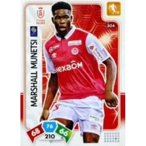 304 Marshall Munetsi - Stade De Reims - Panini Adrenalyn Xl Ligue 1 - 2020-2021 Carte Football