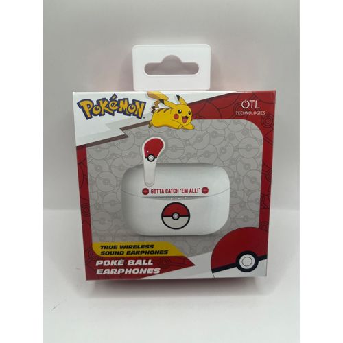 Pokémon Wireless Earphones Écouteurs Pokéball Design - New Sealed Blister