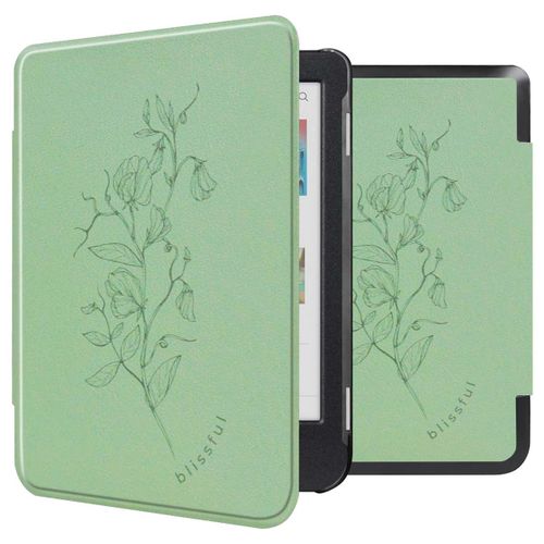 iMoshion Design Slim Hard Sleepcover Kobo Clara Colour / Kobo Clara BW Floral Green