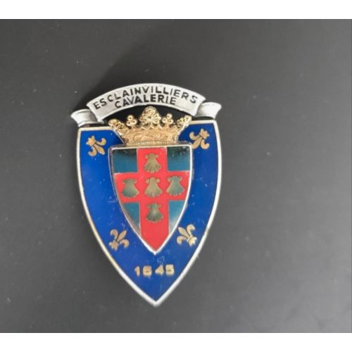 Insigne Broche Metal Pucelle 4eme Hussard Armée Française