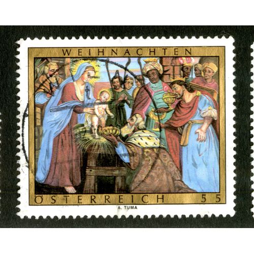 Timbre Oblitéré Osterreich, Weihnachten, 55