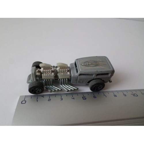 Dragster Modele Gris Deux Moteurs Tete Sur Le Toit-Hot Wheels