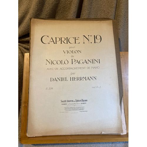 Nicolo Paganini Caprice N°19 Partition Violon Piano Daniel Herrmann Ricordi