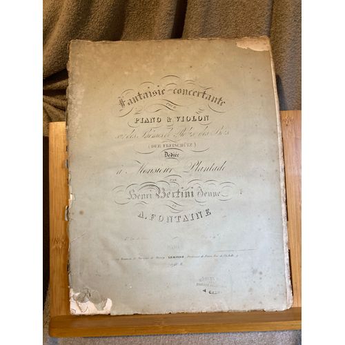 Bertini Jeune & Fontaine Fantaisie Concertante Partition Violon Piano Lemoine