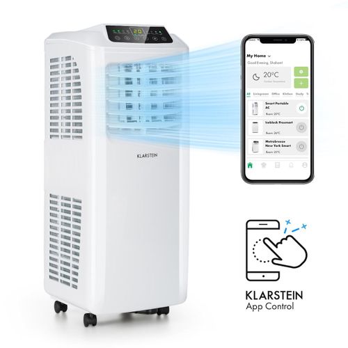 Climatiseur mobile avec evacuation - Klarstein - 9000 BTU - refroidisseur d'air silencieux - rafraichisseur d'air - Blanc