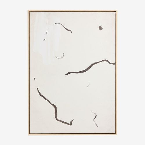 Peinture Décorative Imprimée Sur Toile (50x70 Cm) Carsen Beige Crème