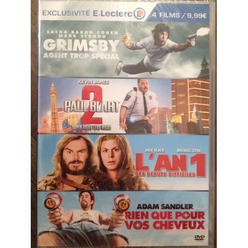 Coffret 4 Dvd - Grimsby + Paul Blart 2 + L'an 1 + Rien Que Pour Vos Cheveux