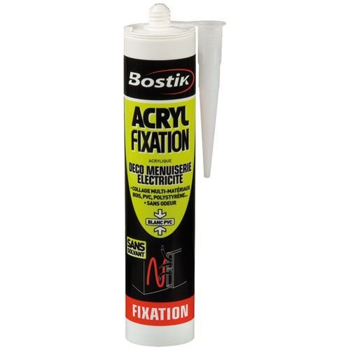 Mastic fixation acrylique 310mL - blanc