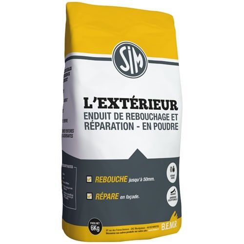 Enduit de rebouchage et réparation - 6 Kg