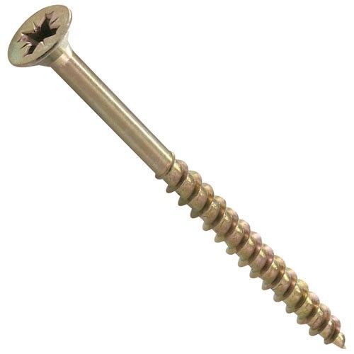Vis bois et agglo Pozidriv tête fraisée acier bichromaté - 5 x 60 mm - lot de 100