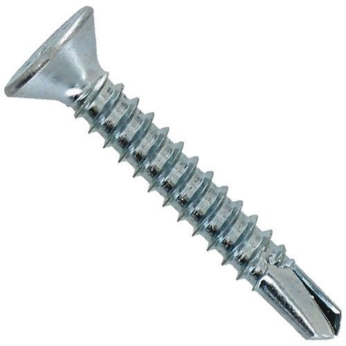 Vis auto-perceuse tête fraisée pozidriv acier zingué - 4.8 x 25 mm - lot de 12