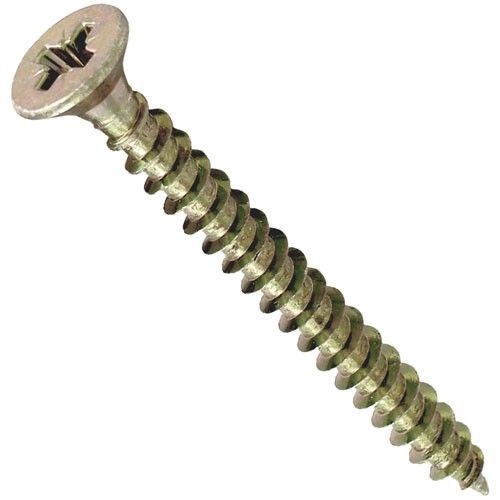 Vis Pozidriv tête fraisée - filetage total - acier bichromaté - 5 x 20 mm - lot de 26