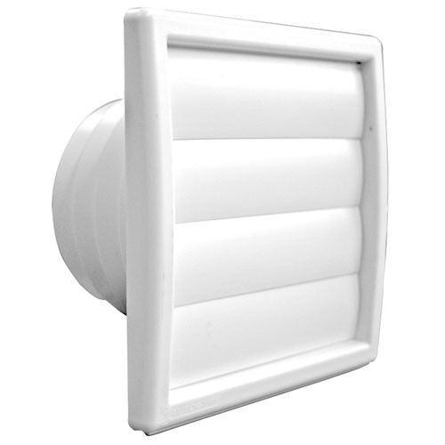 Clapet extérieur à volets - D : 100 à 130 mm - blanc