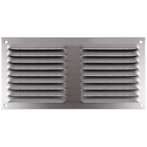 Grille métallique à persienne + moustiquaire - 200 x 100 mm