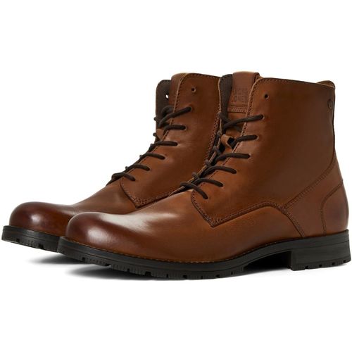 Jack And Jones Bottes En Cuir Bottines Chaussures Hommes Taillecouleur Cognac