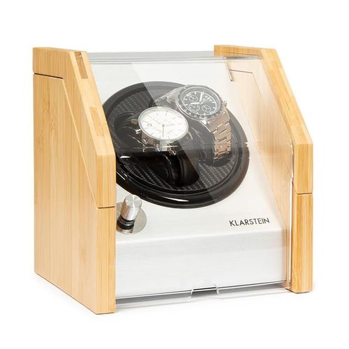 Klarstein Tourne-Montre Garonne 2, 1 Plateau Tournant, 2 Montres, 3 Vitesses, 4 Modes, Bambou